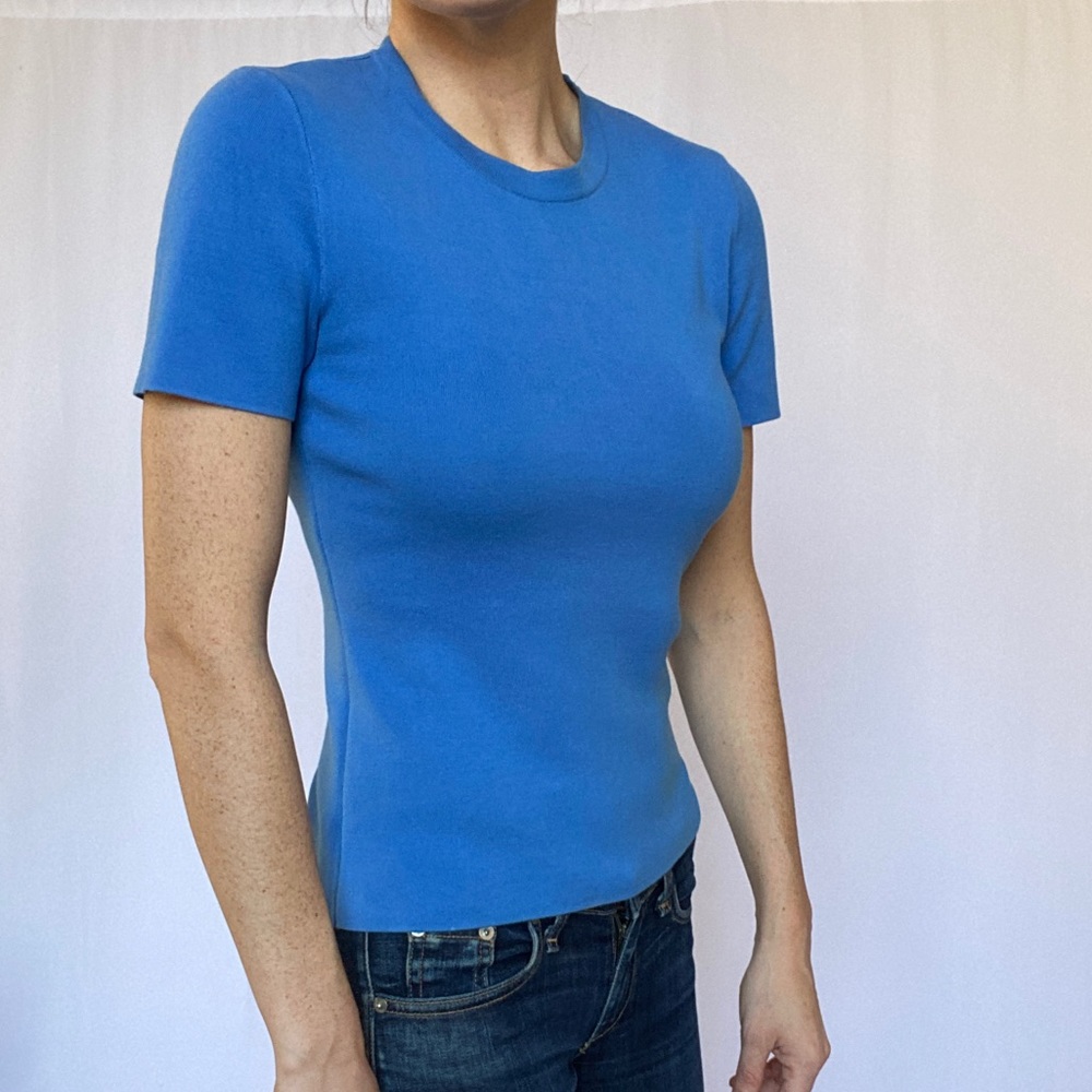 Michael Kors Collection soft blue classic T